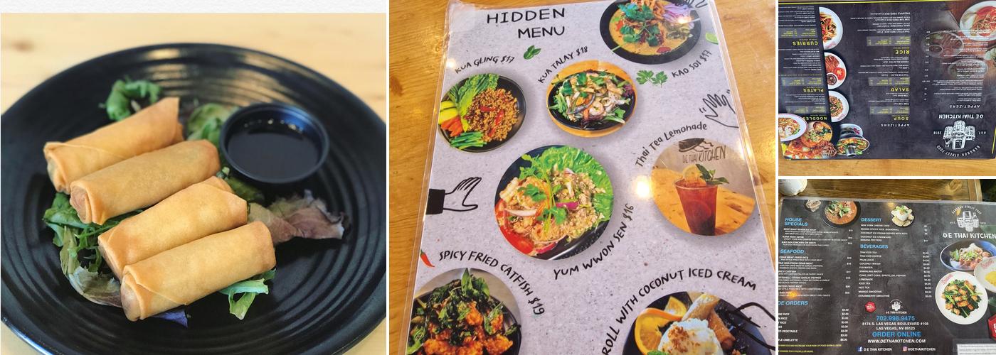 D E THAI KITCHEN Menu