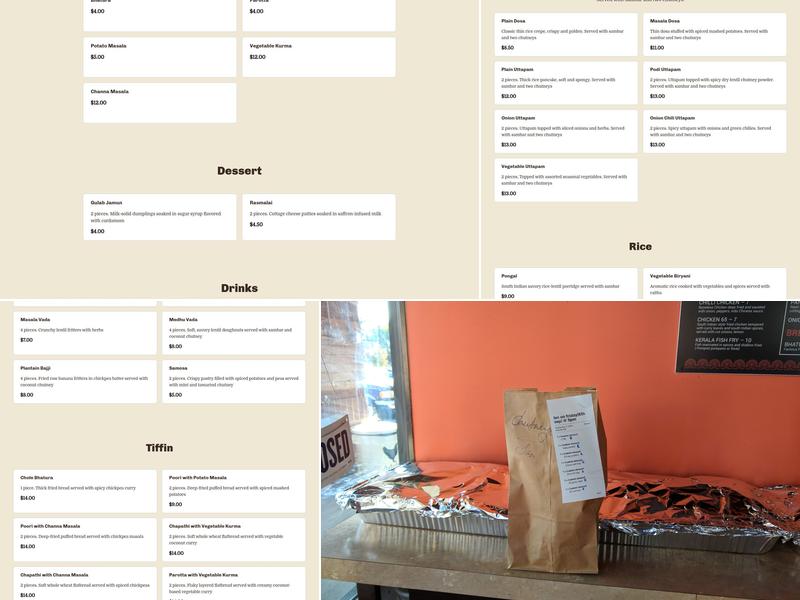 Dabba Indian Kitchen Menu