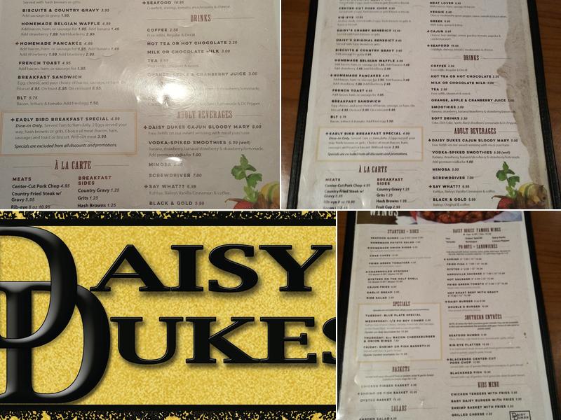 Daisy Dukes Metairie Menu