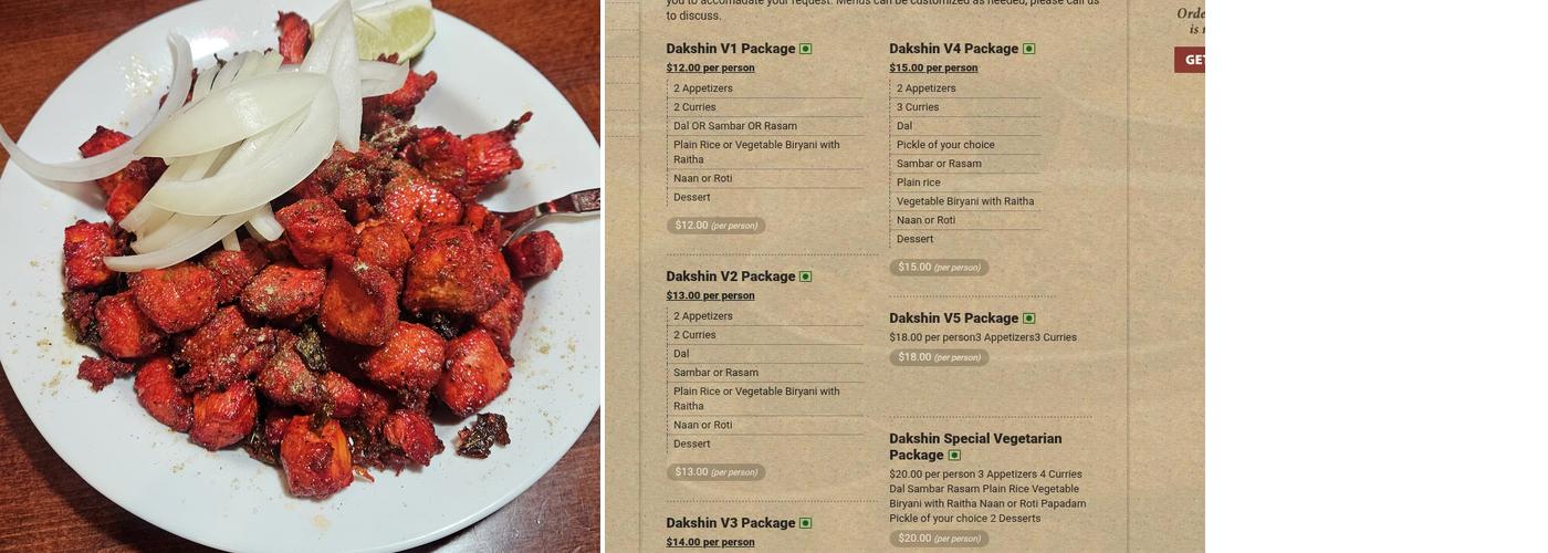 Dakshin Express Menu