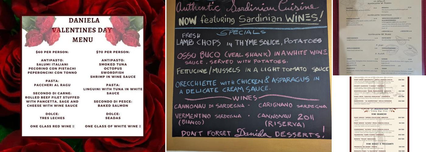 Daniela Restaurant Menu