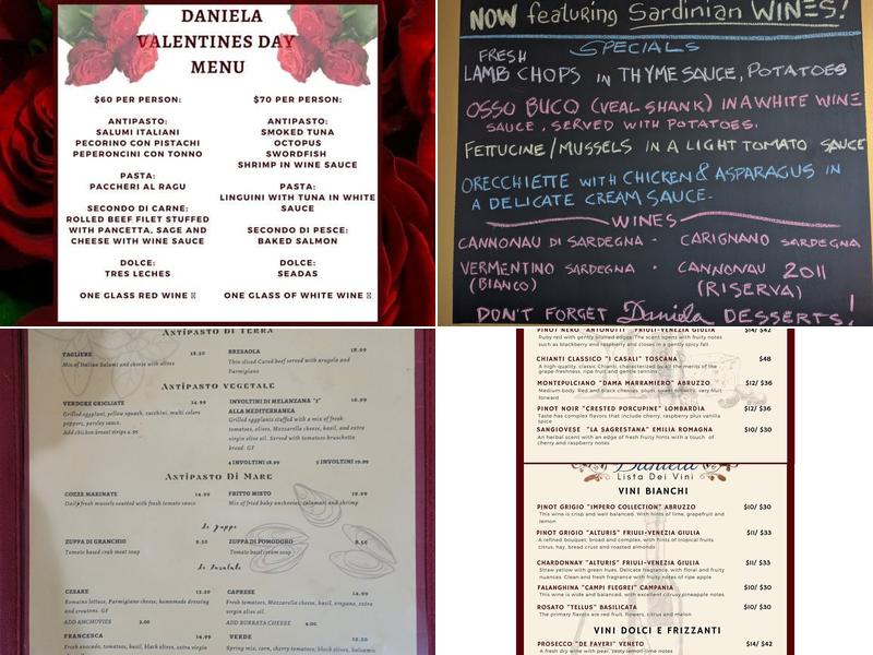 Daniela Restaurant Menu