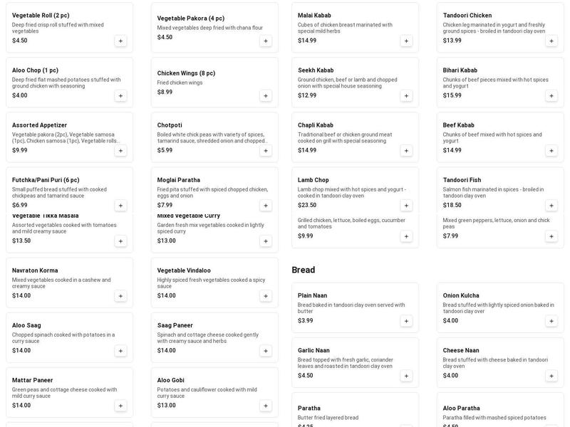 Darul kabab Menu
