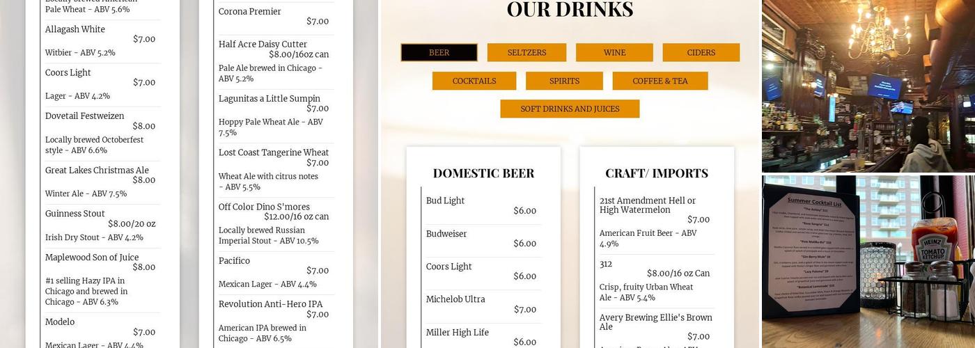 Declan's Irish Pub Menu