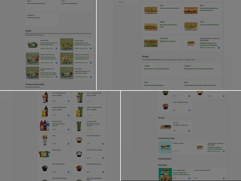 Deli Delicious Menu