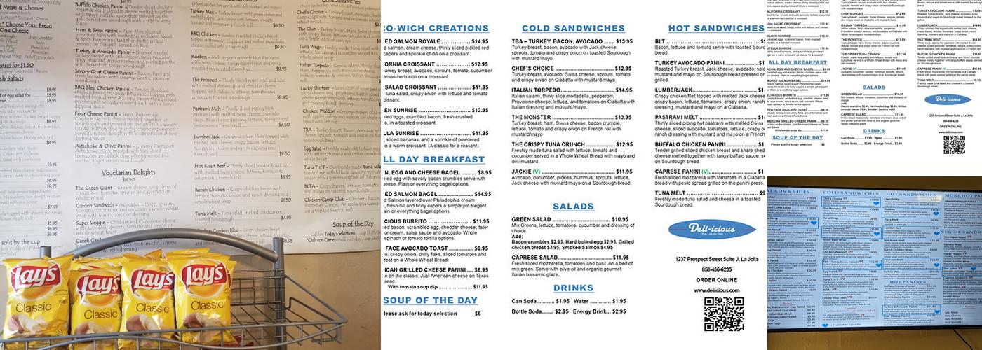 Deli-Icious Menu