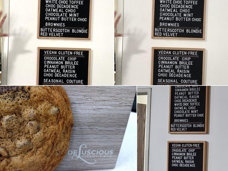 DeLuscious Cookies & Milk Menu