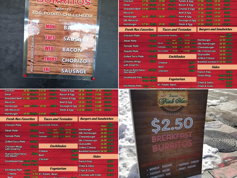 Denver Fresh Mex Menu