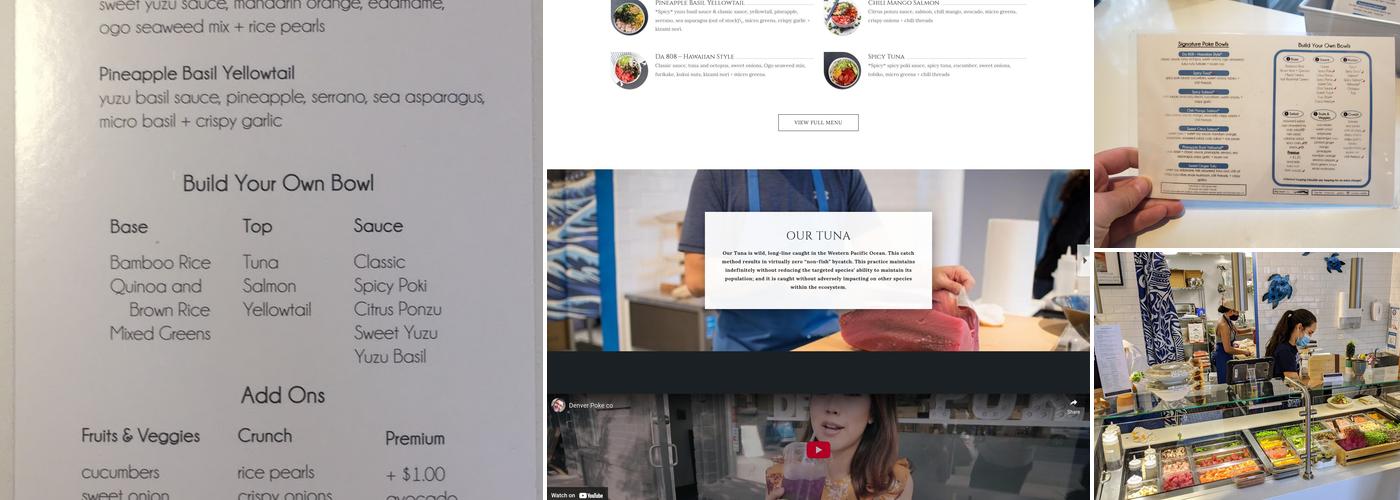 Denver Poke Company Menu