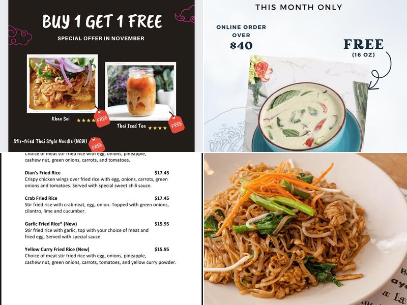 Djan's Dining Thai Restaurant Menu