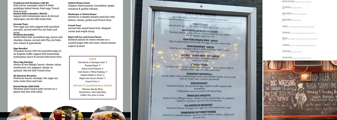 Doc Watson's Menu