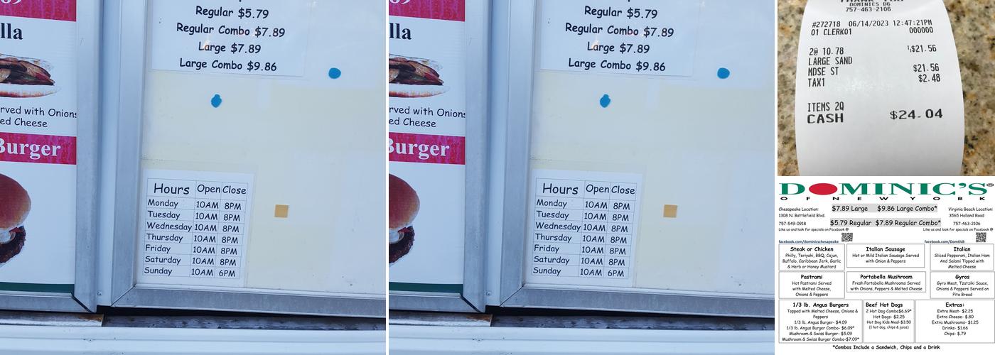 Dominic's of New York Menu