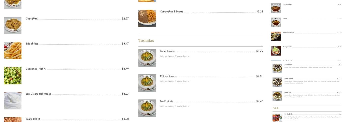 Don Tortaco Menu