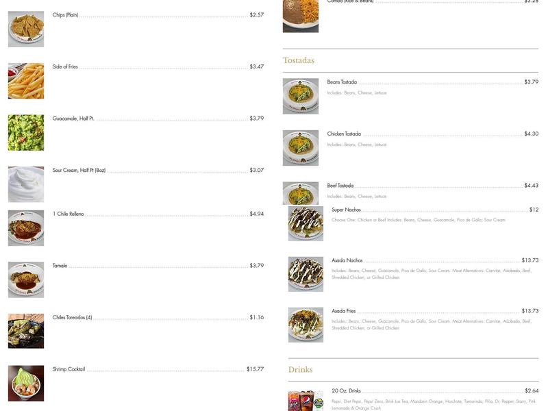 Don Tortaco Menu