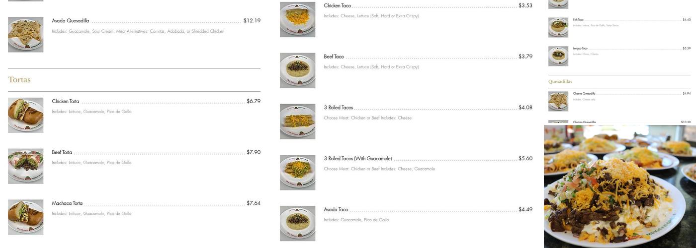 Don Tortaco Mexican Grill #14 Menu