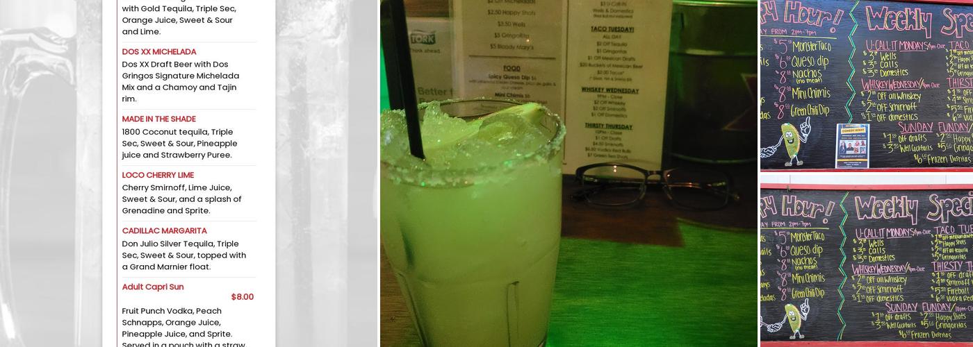 Dos Gringos Mesa Menu