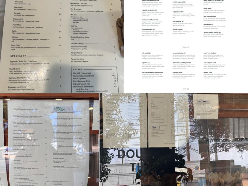 Doubting Thomas Menu