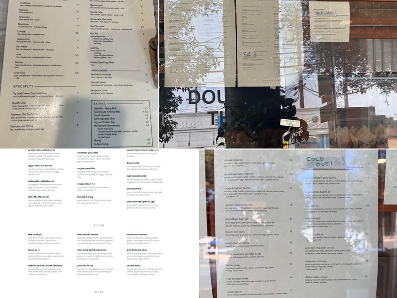 Doubting Thomas Menu
