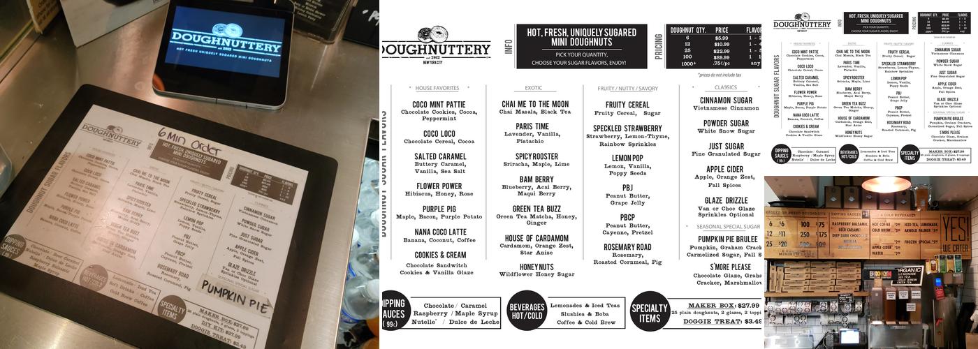 Doughnuttery Menu
