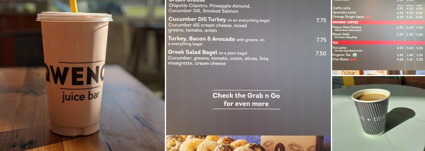 DRNK coffee + tea Menu