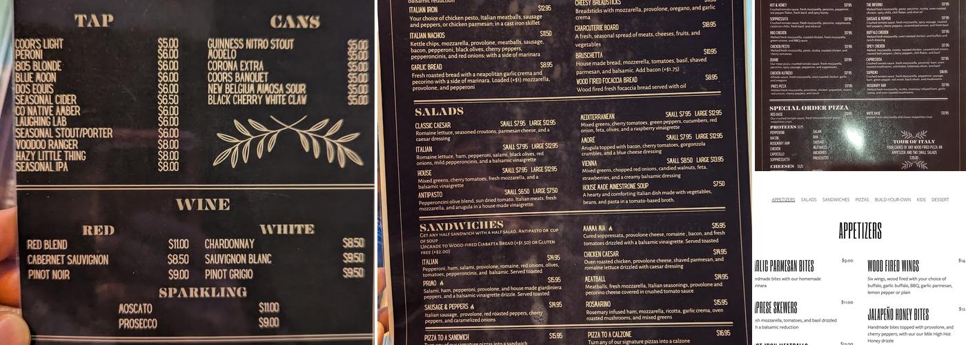 PizzAmoré Menu