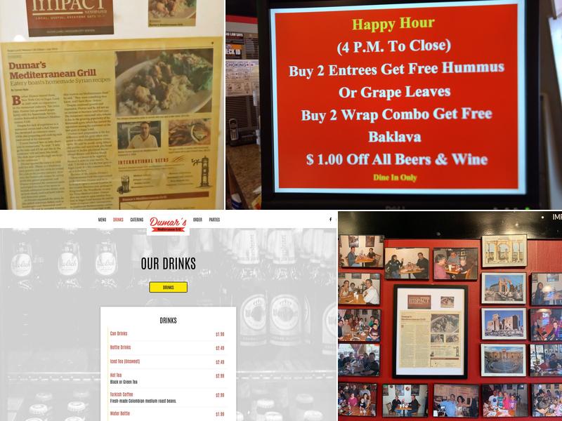 Dumar's Mediterranean Grill Menu