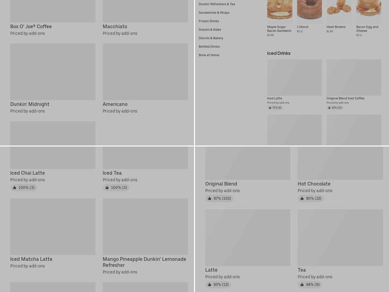 Dunkin' Menu