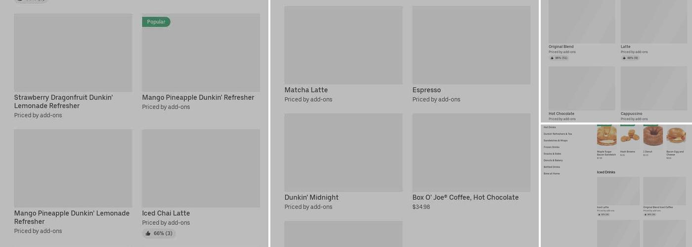 Dunkin' Menu