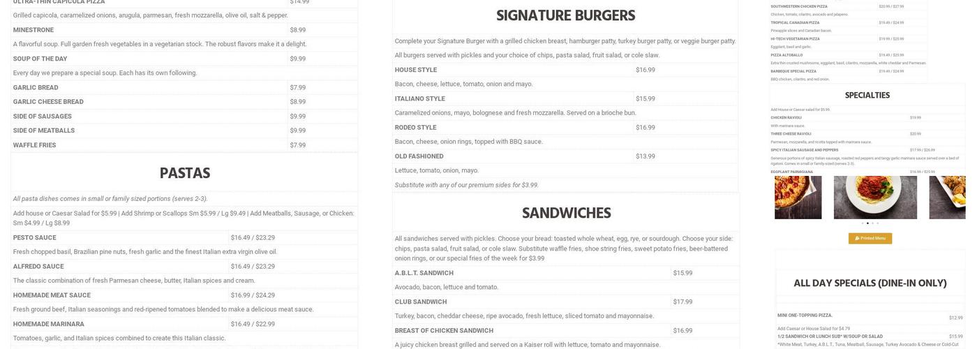 Earth Wind & Flour Menu