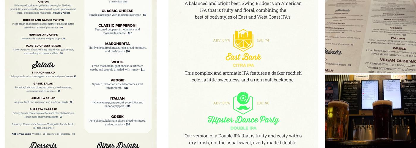 East Nashville Beer Works Menu