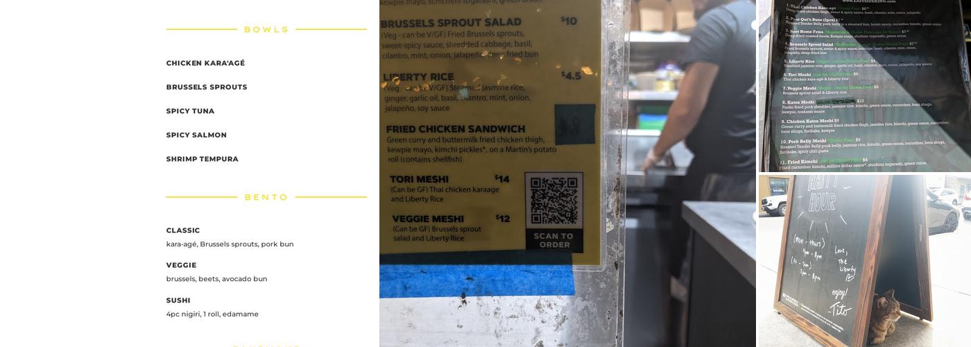 East Side King Menu