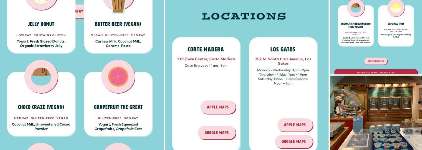 Easy Breezy Frozen Yogurt Menu