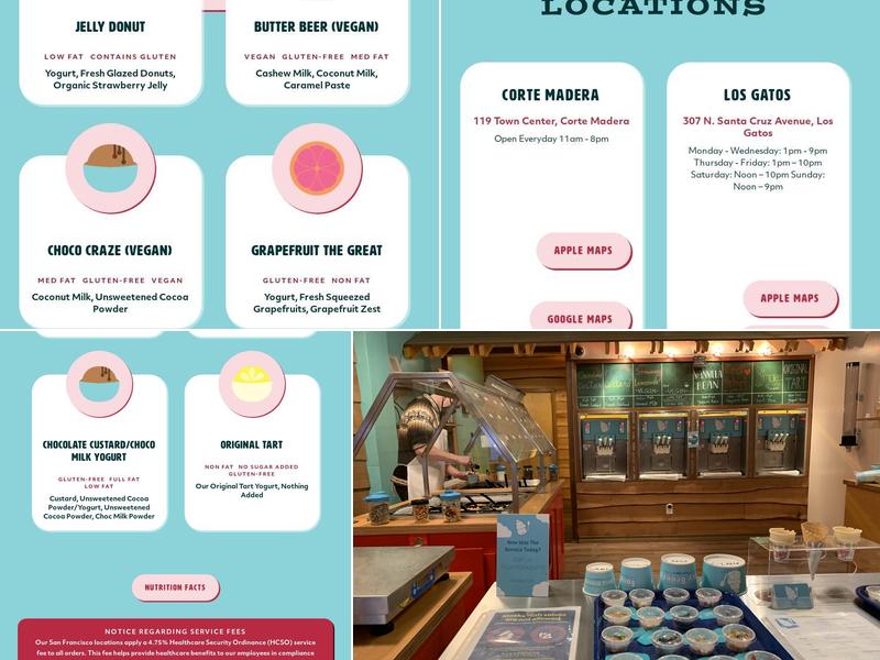 Easy Breezy Frozen Yogurt Menu