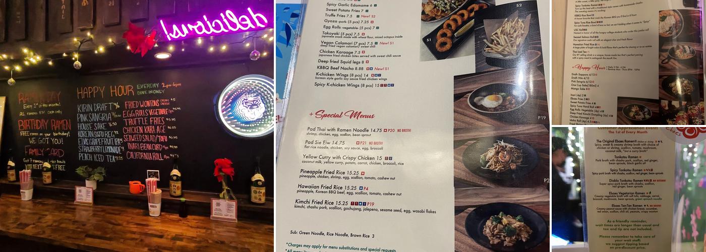 Ebaes Menu