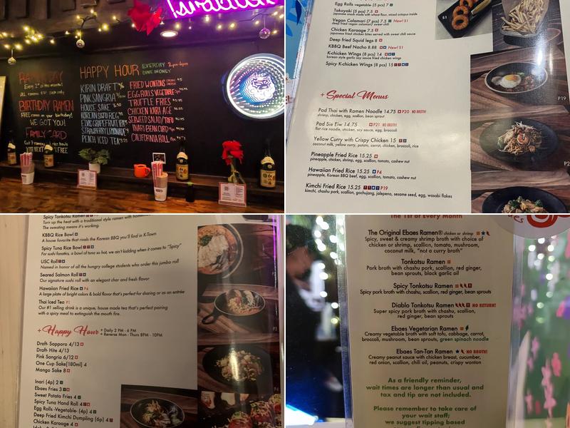 Ebaes Menu