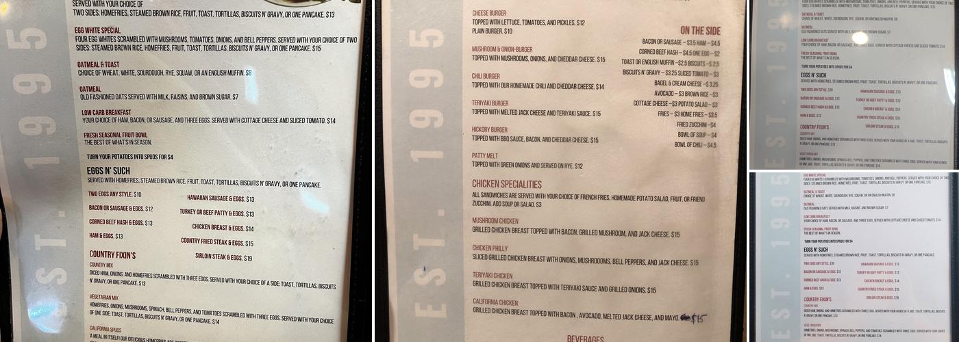Eggs Etc. Menu