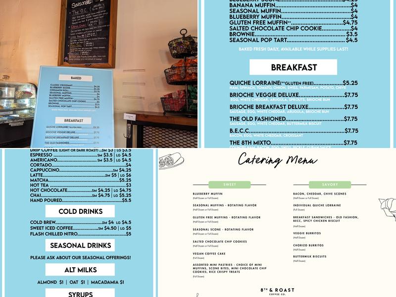 8th & Roast Menu