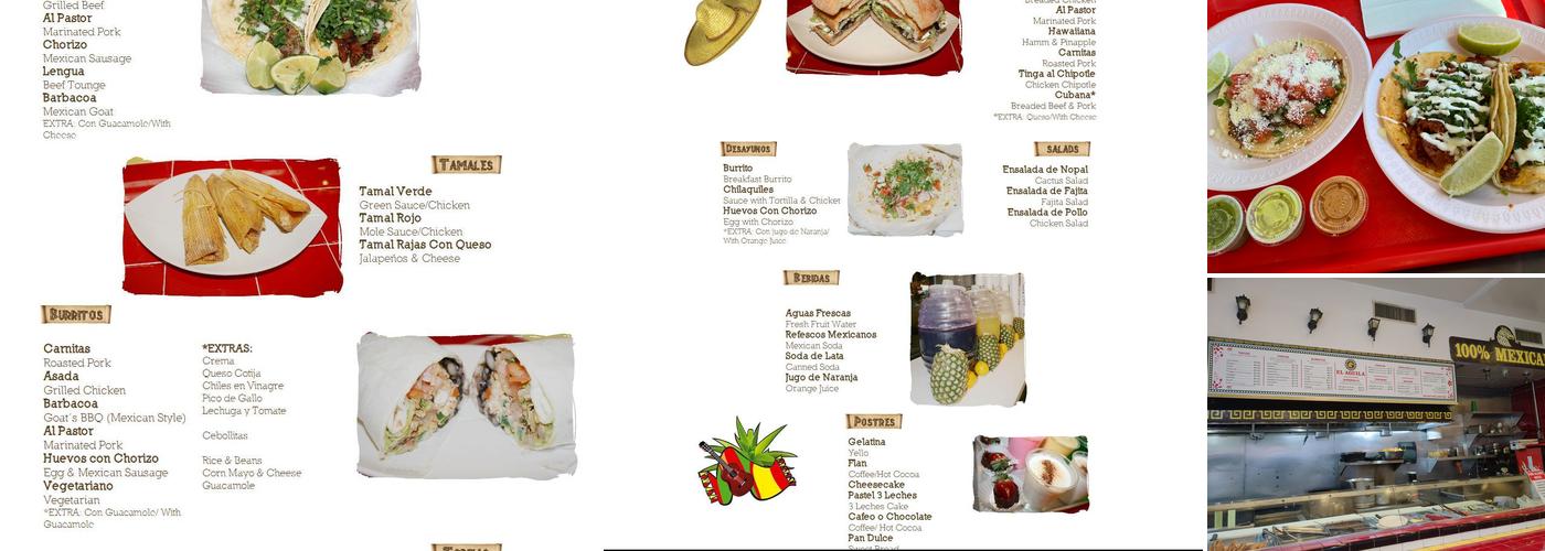 El Aguila Menu
