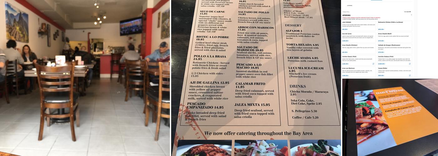 El Aji Peruvian Restaurant Menu