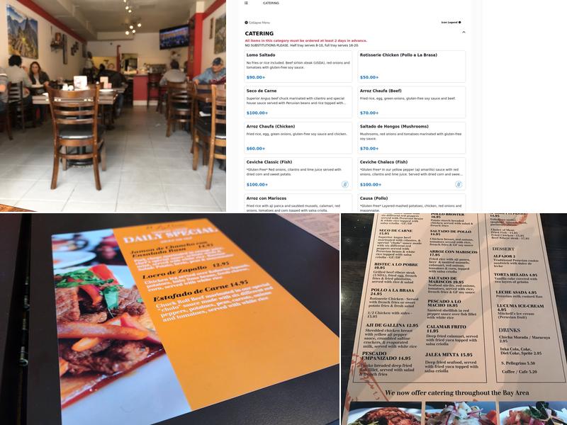 El Aji Peruvian Restaurant Menu