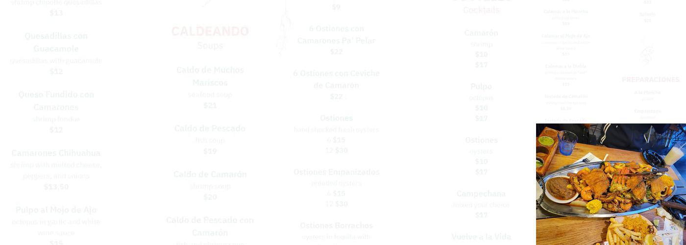 El Barco Mariscos Menu