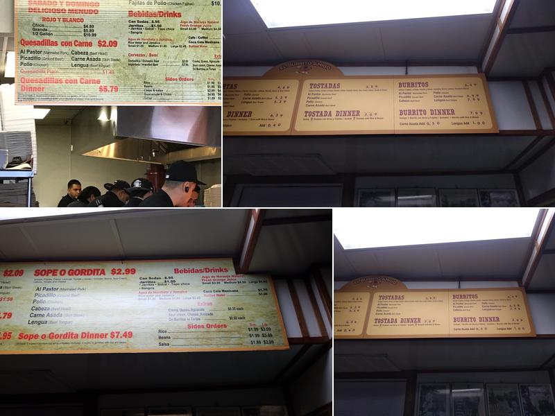 El Burrito Amigo Menu