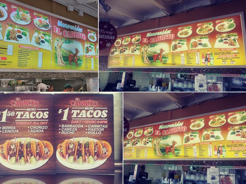 El Cabrito Menu