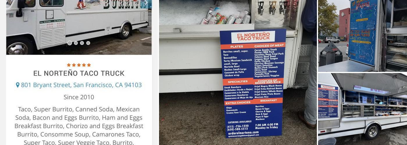El Norteño Taco Truck Menu