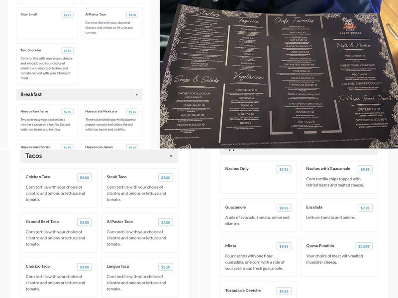 El Pacifico Menu