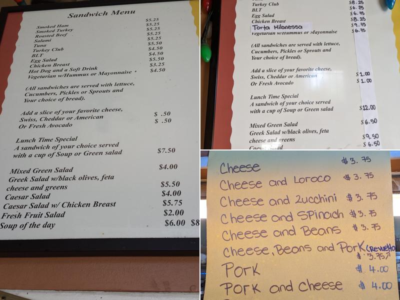 El Paraiso Cafe Menu