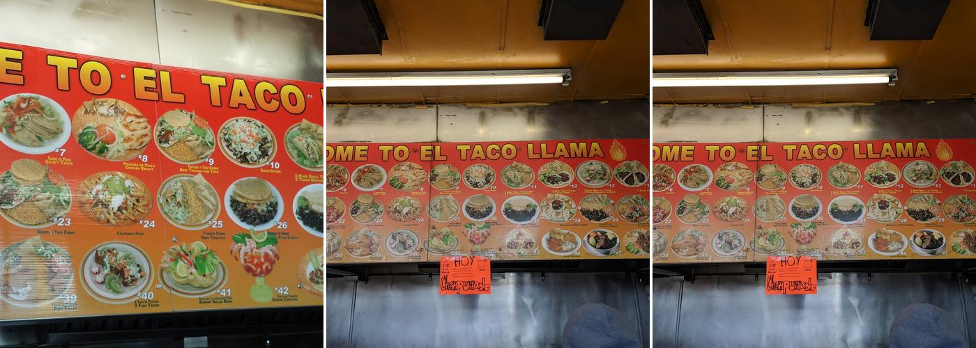 El Taco Llama Menu