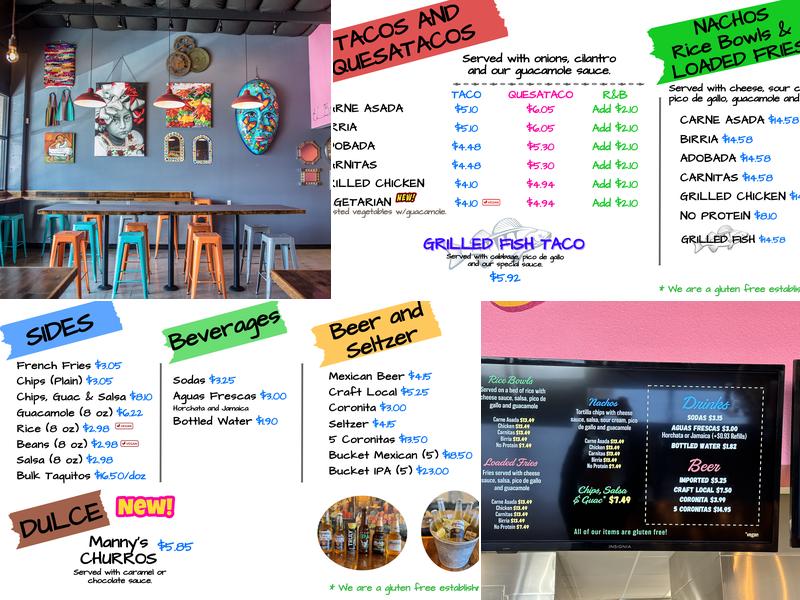 El Tianguis Rolled Taquitos Menu