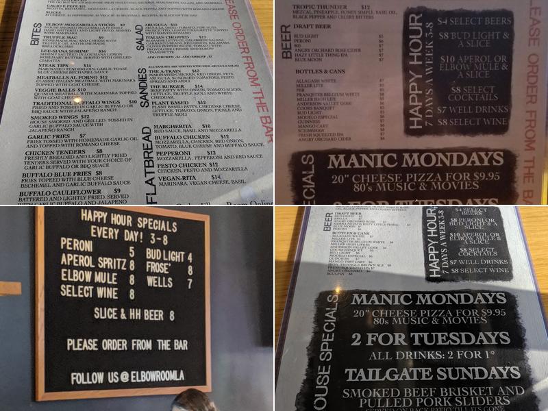 Elbow Room Menu