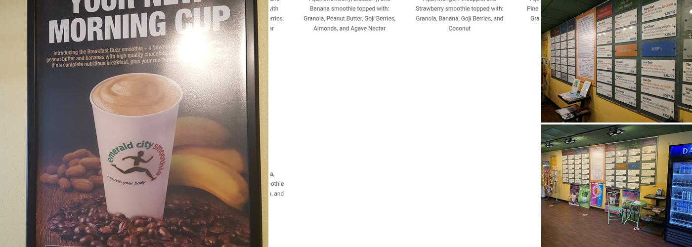 Emerald City Smoothie Queen Anne Menu